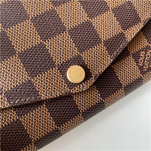 Louis Vuitton SARAH WALLET Damier Ebene Red High