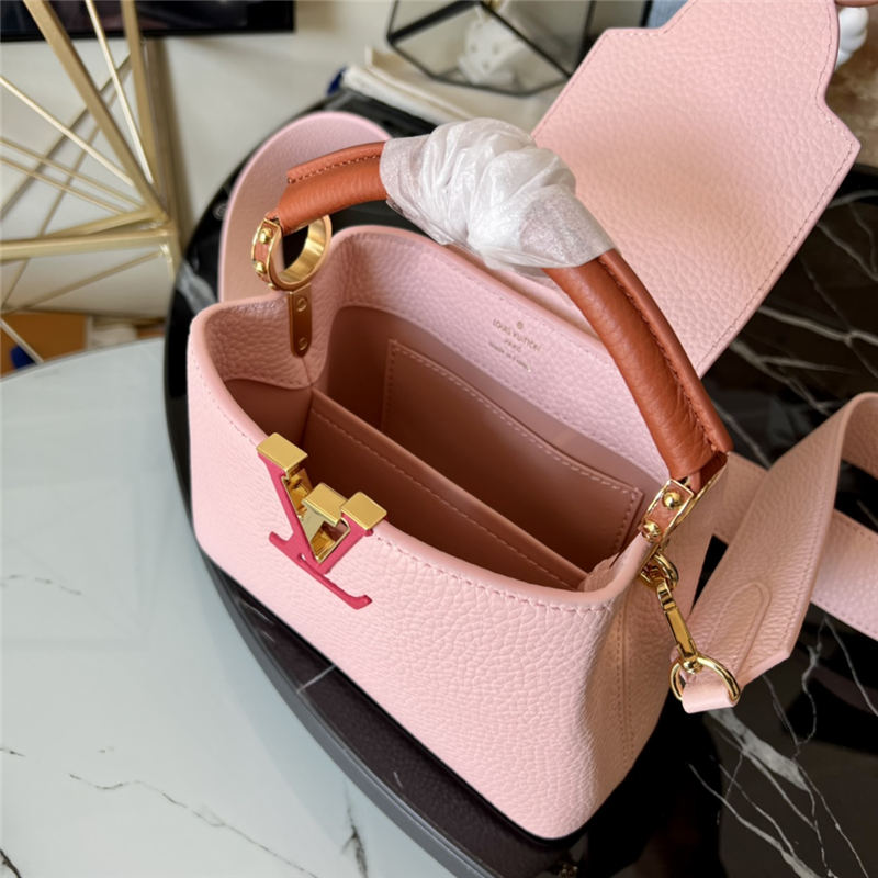 Louis Vuitton CAPUCINES MINI Taurillon Pink M59253 High