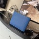 Louis Vuitton MULTIPLE WALLET Taiga cowhide leather M30800 Blue High