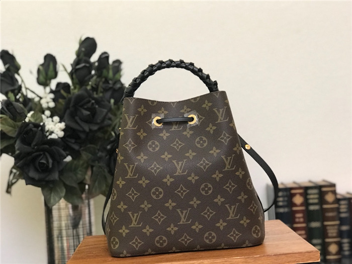 Louis Vuitton NéoNoé MM Bag Braided Handle Monogram Canvas  High