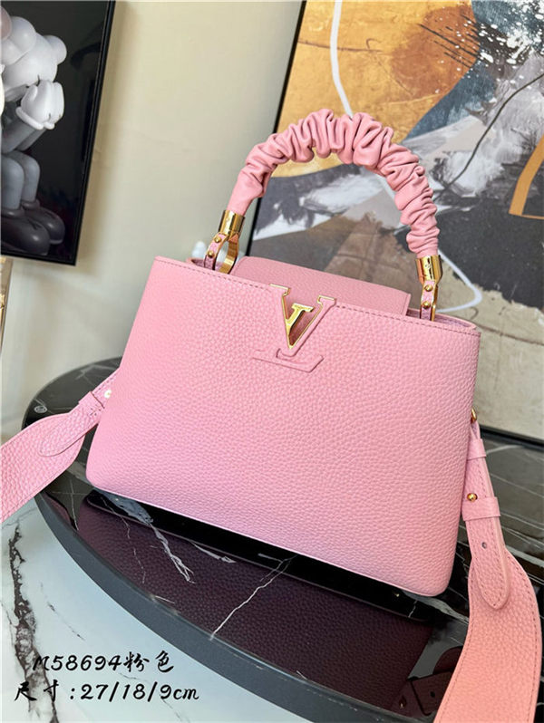 Louis Vuitton CAPUCINES BB Taurillon Pink M58694 High