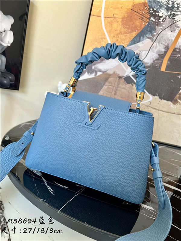 Louis Vuitton CAPUCINES BB Taurillon Blue M58694 High