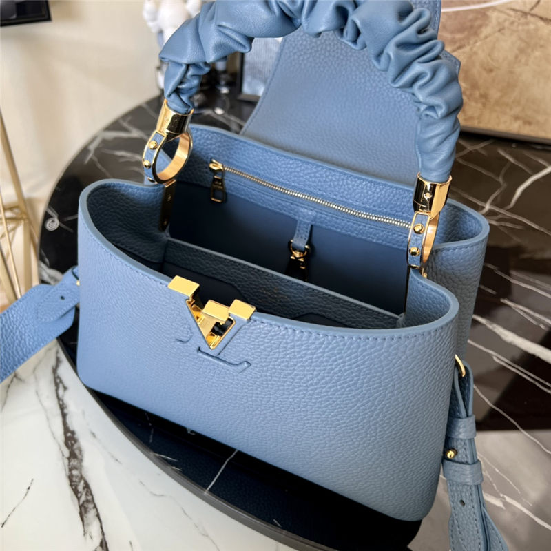 Louis Vuitton CAPUCINES BB Taurillon Blue M58694 High