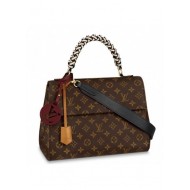 Louis Vuitton Monogram Cluny MM Bag With Braided Handle M44669 High