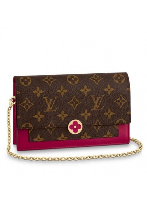 Louis Vuitton Flore Chain Wallet Monogram Canvas M67404 High