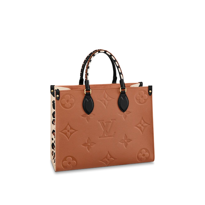 Louis Vuitton ONTHEGO MM Embossed supple grained cowhide leather M58521 Caramel High