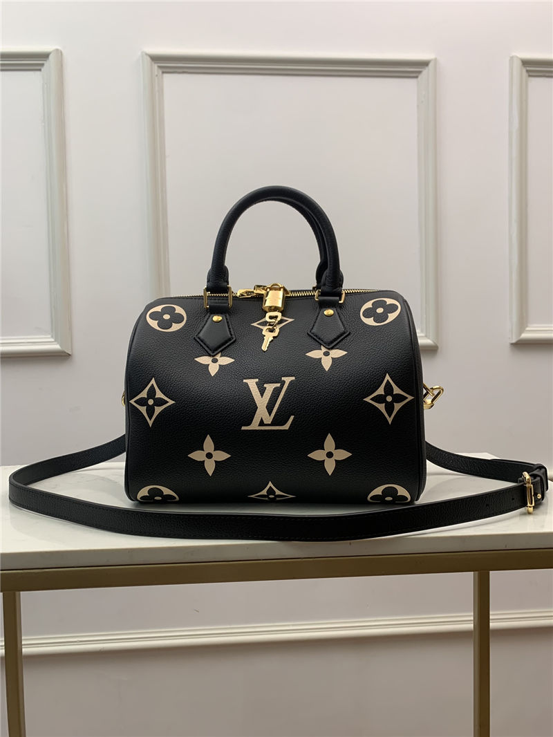 Louis Vuitton Speedy Bandouliere 25 Monogram Empreinte M58947 Black High