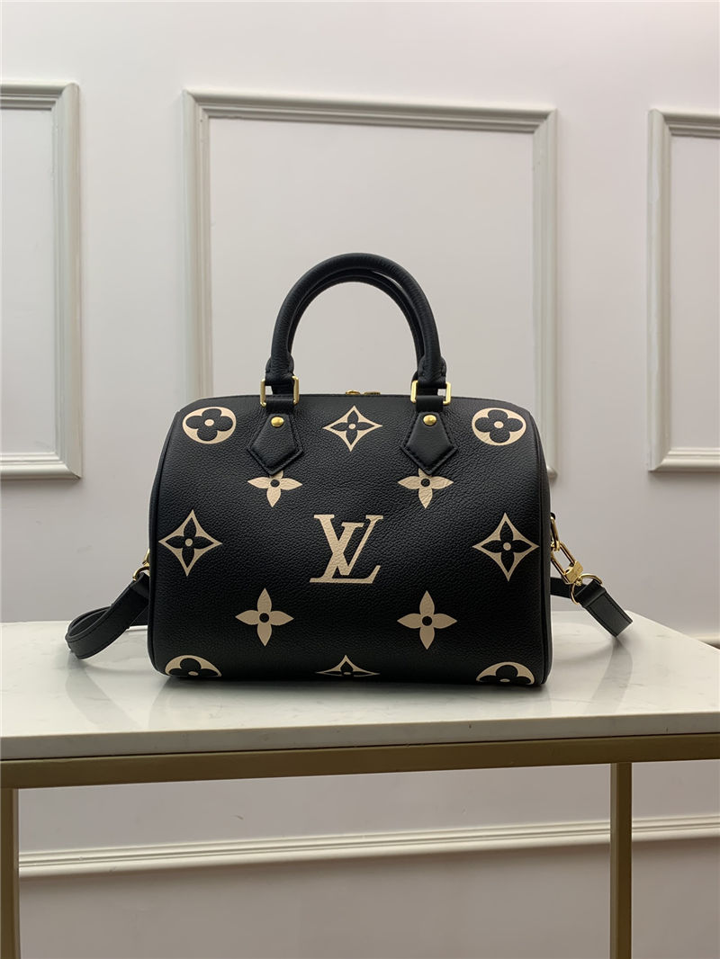 Louis Vuitton Speedy Bandouliere 25 Monogram Empreinte M58947 Black High