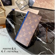 Louis Vuitton BRAZZA WALLET Monogram Macassar M80790 Blue High