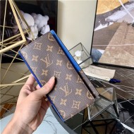 Louis Vuitton BRAZZA WALLET Monogram Macassar M80790 Blue High