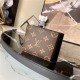 Louis Vuitton MULTIPLE WALLET Monogram Macassar M69408 Black High