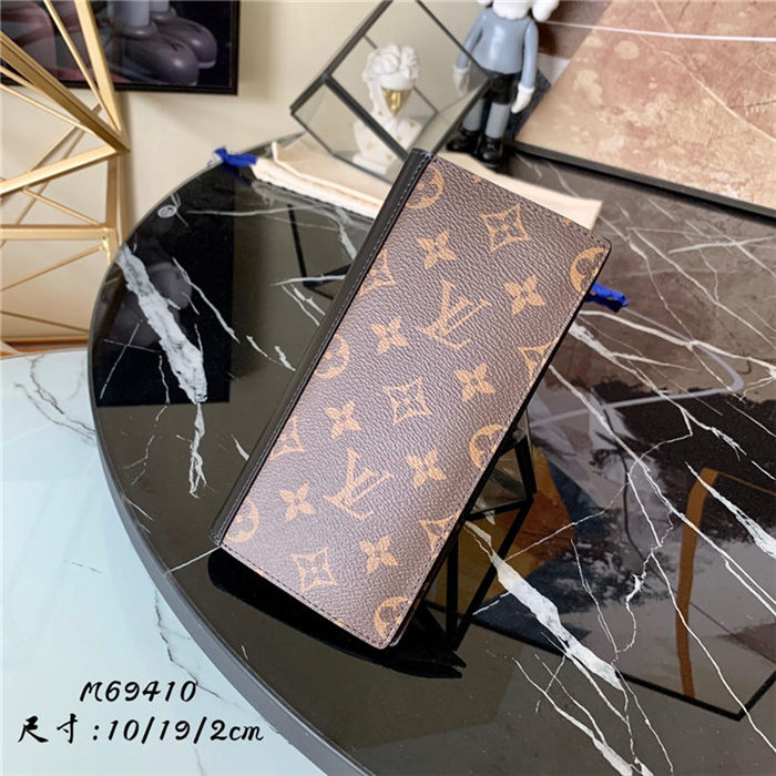 Louis Vuitton BRAZZA WALLET Monogram Macassar M69410 Black High