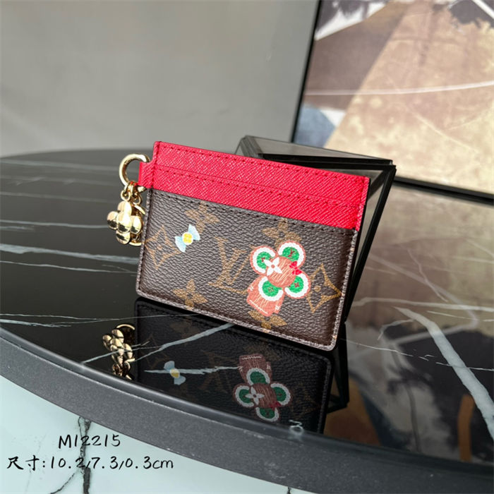 Louis Vuitton LV Charms Card Holder Monogram Coated canvas M12215 High