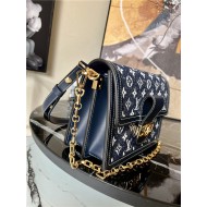 Louis Vuitton DAUPHINE MM BAG Denim Blue High