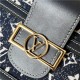 Louis Vuitton DAUPHINE MM BAG Denim Blue High