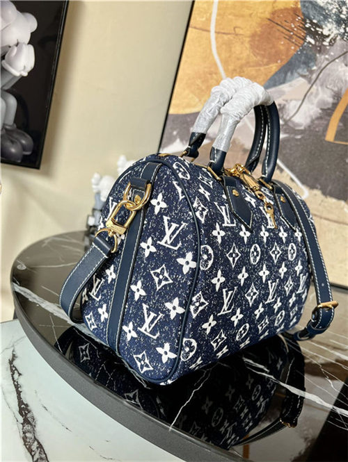 Louis Vuitton Speedy Bandouliere 25 Denim jacquard textile M59609 High