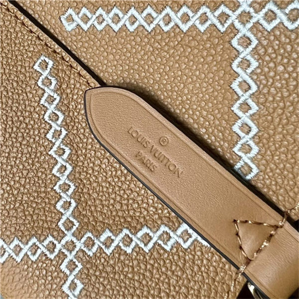 Louis Vuitton NÉONOÉ BB Embroidered embossed supple grained cowhide leather Brown M46023 High