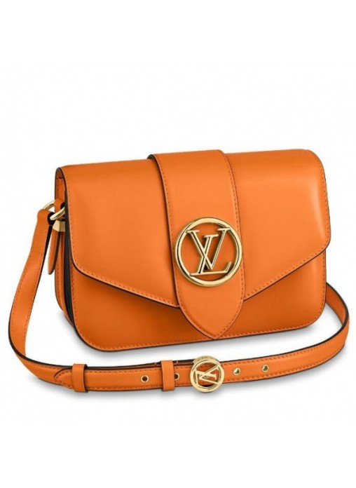 LV Pont 9 Bag In Orange Calfskin M55946 High