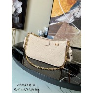 Louis Vuitton EASY POUCH ON STRAP Embossed Monogram Empreinte cowhide leather Cream High