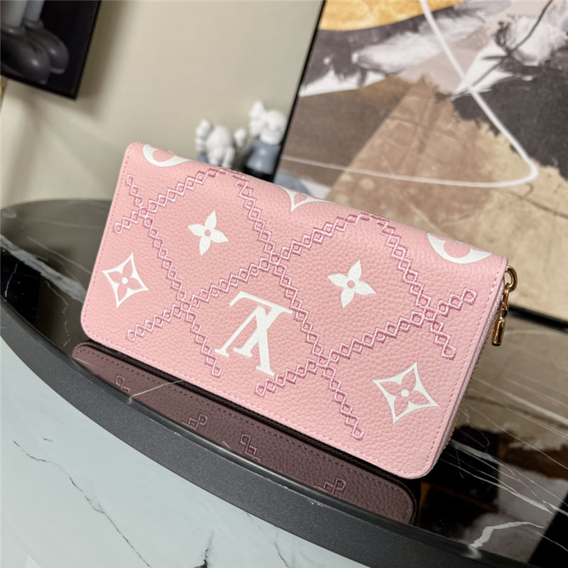 Louis Vuitton ZIPPY WALLET Monogram Empreinte Pink M81138 High