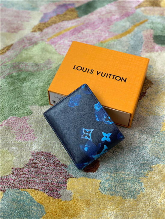 Louis Vuitton SLENDER WALLET Ink Watercolor M80464 High