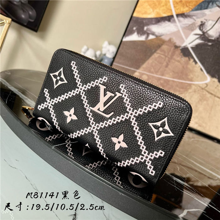 Louis Vuitton ZIPPY WALLET Monogram Empreinte Black M81141 High