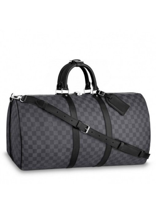 Louis Vuitton Keepall Bandoulière 55 Damier Graphite N41413 High