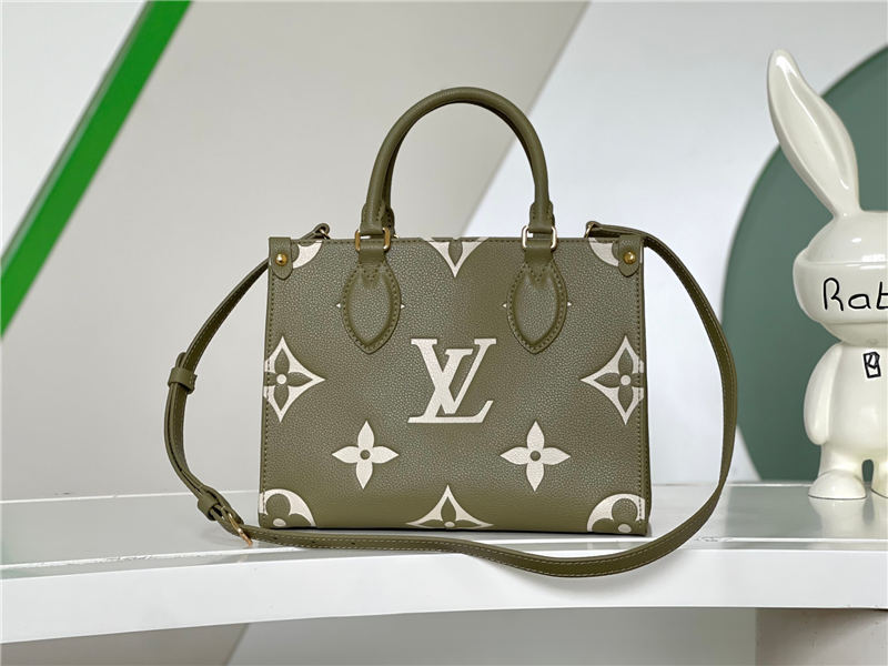 Louis Vuitton ONTHEGO PM Monogram Empreinte M46647 Light Khaki/Cream High