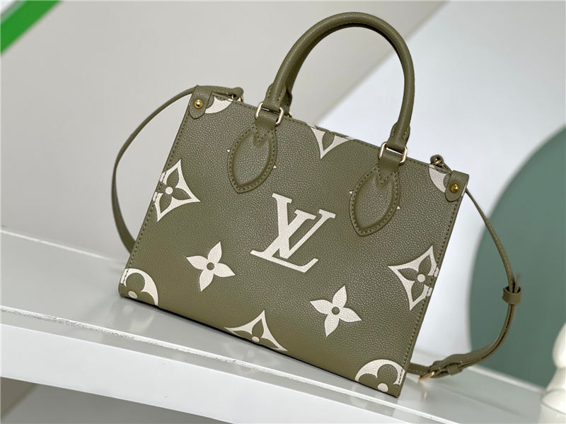 Louis Vuitton ONTHEGO PM Monogram Empreinte M46647 Light Khaki/Cream High