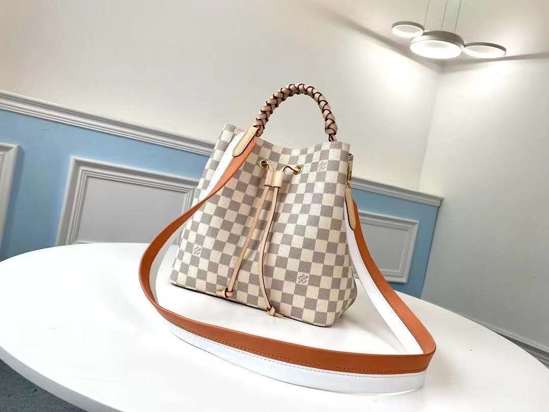 Louis Vuitton NéoNoé MM Bag Braided Handle Damier Azur  High