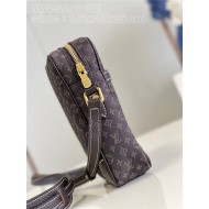 Louis Vuitton Danube Shoulder Camera Bag Denim M45266 Coffee High