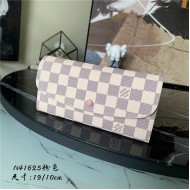 Louis Vuitton Emilie Wallet Damier Azur Pink High