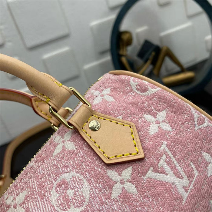 Louis Vuitton NANO SPEEDY Monogram jacquard denim Pink M81213 High