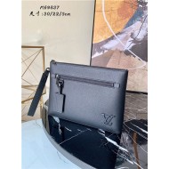 Louis Vuitton IPAD POUCH Grained Calf Leather Black M69837 High