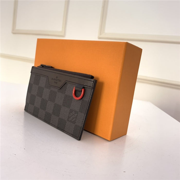 Louis Vuitton UTILITY COIN HOLDER Damier Graphite High