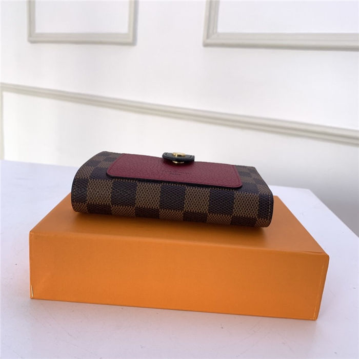 Louis Vuitton JULIETTE WALLET Damier Ebene Red High