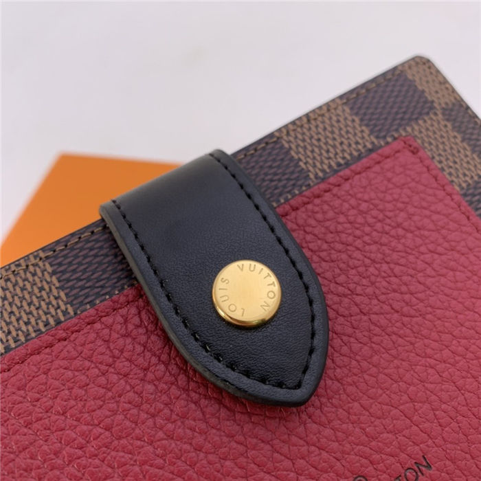 Louis Vuitton JULIETTE WALLET Damier Ebene Red High