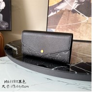 Louis Vuitton SARAH WALLET Monogram Empreinte M61182 Black High