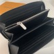 Louis Vuitton ZIPPY WALLET Mahina Black High