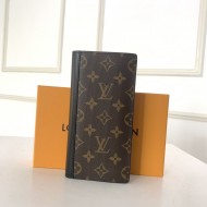 Louis Vuitton BRAZZA WALLET Monogram Macassar High