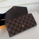 Louis Vuitton SARAH WALLET Damier Ebene Brown High