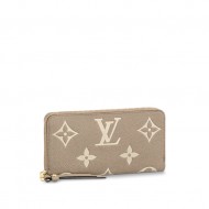 Louis Vuitton ZIPPY WALLET Monogram Empreinte Tourterelle Gray/Cream High