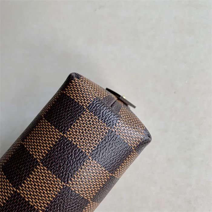 Louis Vuitton COSMETIC POUCH PM Damier Ebene N47516 High