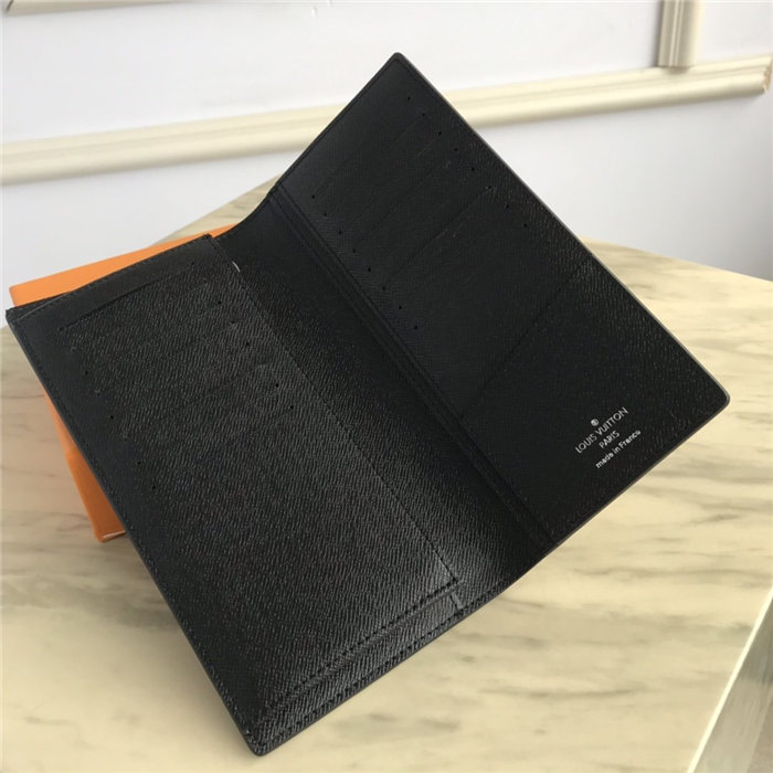 Louis Vuitton BRAZZA WALLET Taïga Black High