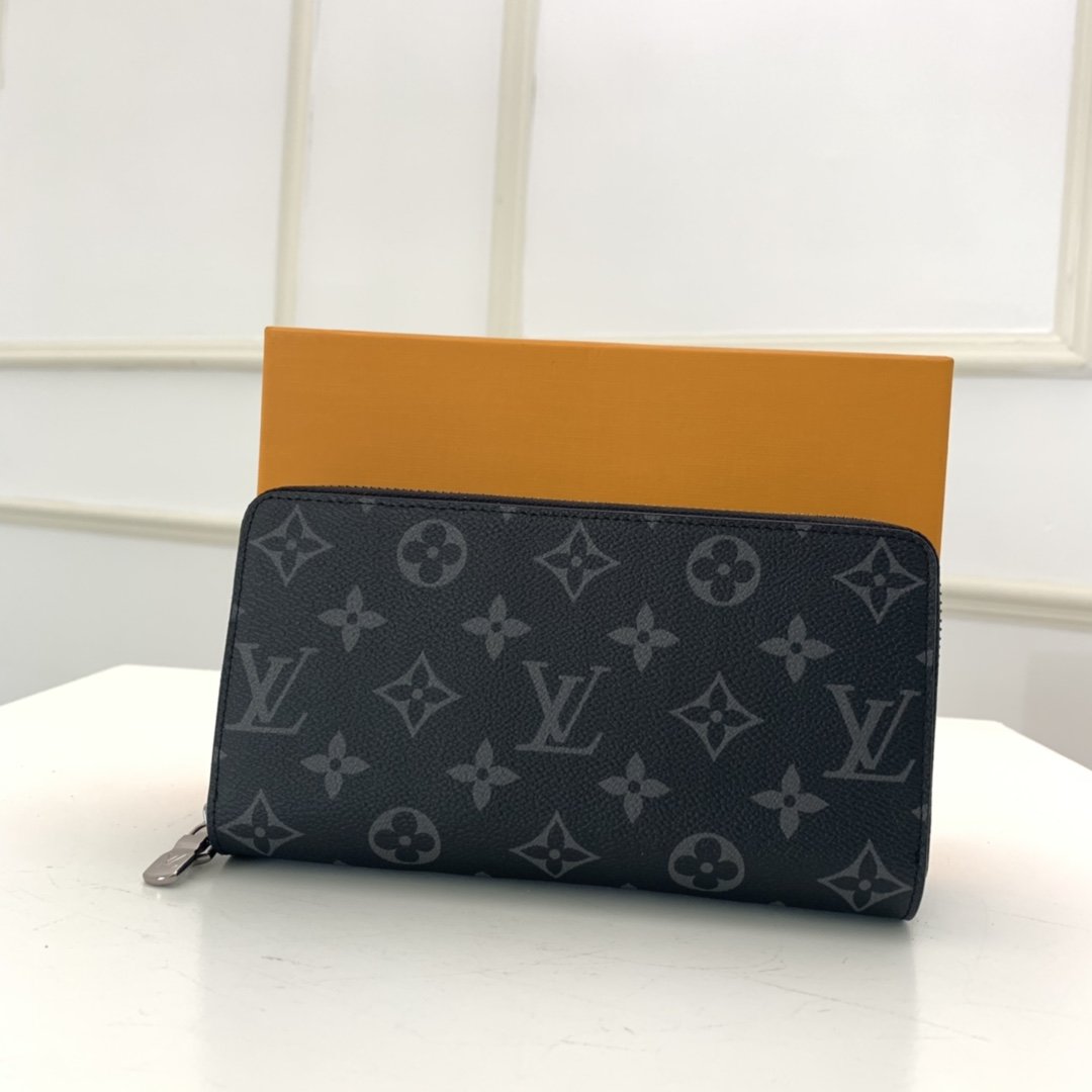 Louis Vuitton Double ZIPPY WALLET Monogram Eclipse High