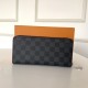 Louis Vuitton ZIPPY WALLET VERTICAL Damier Graphite Red High