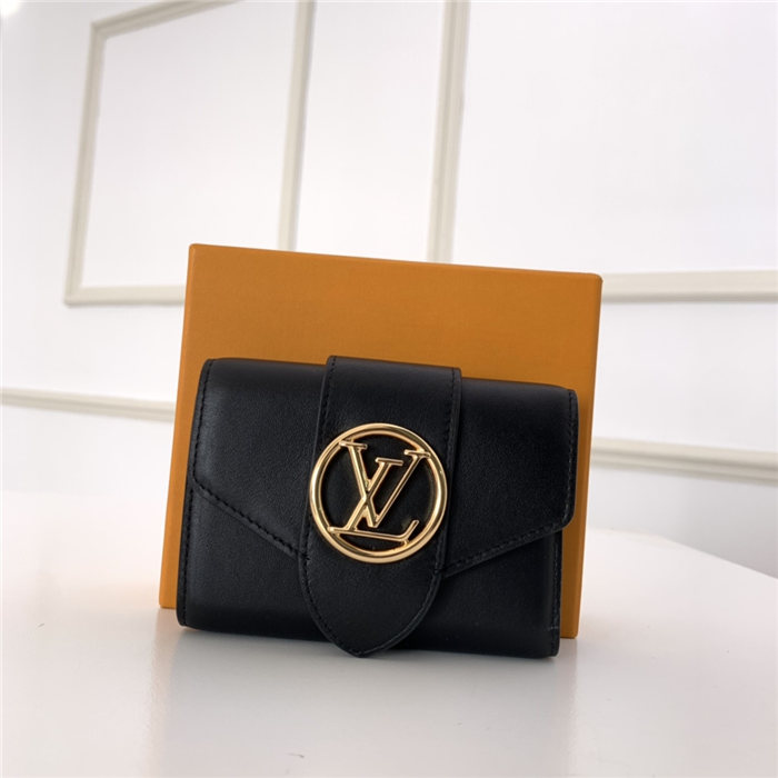 Louis Vuitton LV PONT 9 COMPACT WALLET Black High