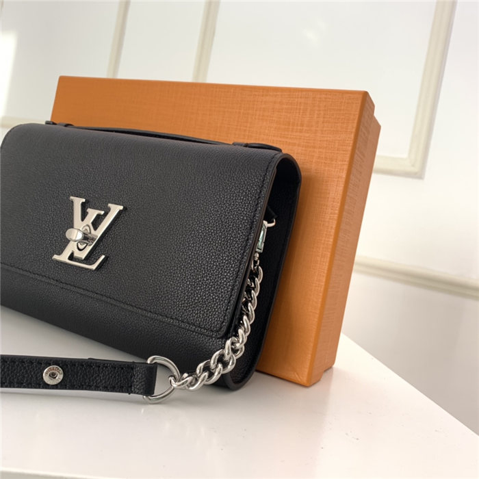 Louis Vuitton LOCKME CLUTCH Black High