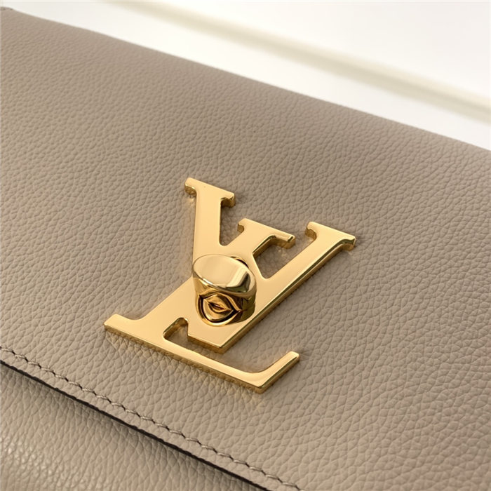 Louis Vuitton LOCKME CLUTCH Taupe High