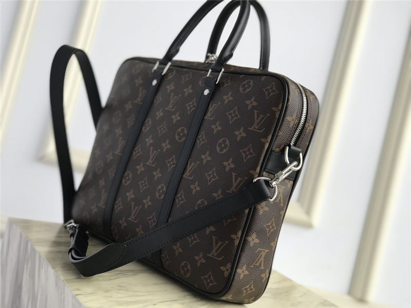 Louis Vuitton PORTE-DOCUMENTS VOYAGE PM Monogram Macassar canvas M52005 High